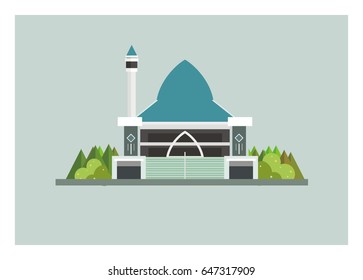 mosque simple flat illustration
