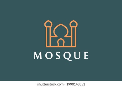 Mosque Simple Geometric Logo Concept