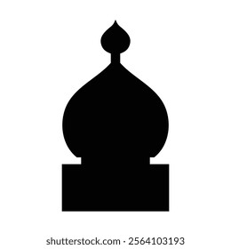Mosque simple icon vector illustration Ramadan mosque silhouette. 
