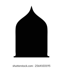 Mosque simple icon vector illustration Ramadan mosque silhouette. 