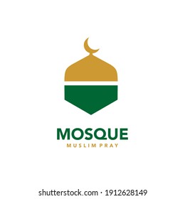 Icono de símbolo de logotipo sencillo de mezquita