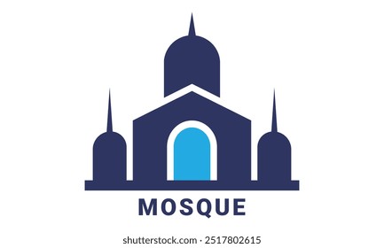 Moschee Single Icon Design Konzept.
