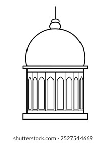 Mosque sketch drawing, a doodle which is very suitable for use as Islamic design ornaments