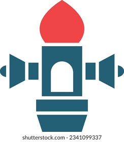 Mosque Speaker Glyph Two Color Icon For Personal And Commercial Use.
