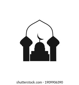 Diseño de ilustraciones vectoriales de símbolos de mezquita