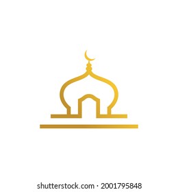 Símbolo de mezquita vector Ilustración plantilla de diseño