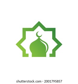 Símbolo de mezquita vector Ilustración plantilla de diseño