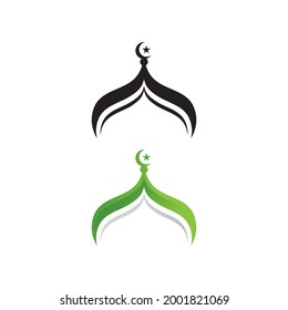 Mosque symbol icon vector Illustration design template
