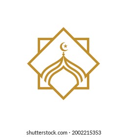 Mosque symbol icon vector Illustration design template