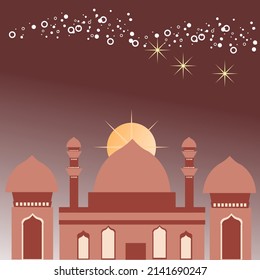 mosque symbol islamic background vector