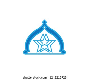 Mosque symbol islamic and star abstract