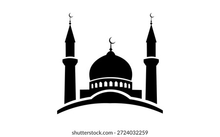 Mosque symbol Logo icon royalty free vector graphic	
