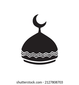 símbolo de mezquita. Ilustración vectorial de una mezquita. adecuado para banners, iconos, logotipos, carteles, fondos.