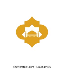 Mosque template design vector. Islamic illustration design