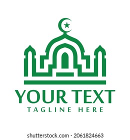 Mosque Template Logo design. Mosque logo design.