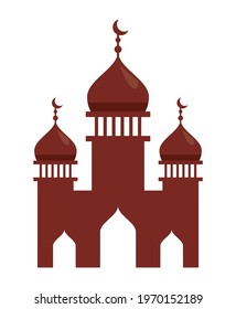 mosque temple building silhouette icon