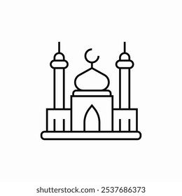 mosque temple icon sign vector