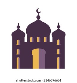 mosque temple purple facade icon