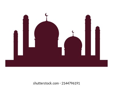mosque temple silhouette style icon