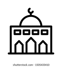 mosque thin line vetor icon