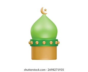 mosque tower icon 3d illustration render