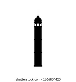 Mosque Tower icon isolated on white background. Vector illustration. EPS10
