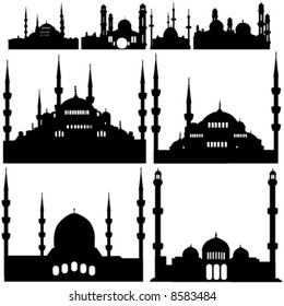 Similar Images, Stock Photos & Vectors of Islamic city silhouettes for ...