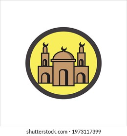 Mosque vector for apparel muslim in the world