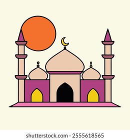 Mosque Vector Art Illustration Design