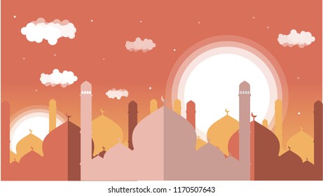 mosque vector background