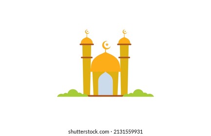 mosque vector. mosque cartoon vector. mosque flat vector 