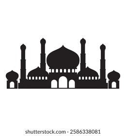 Mosque vector design, mosque silhouette, mosque icon