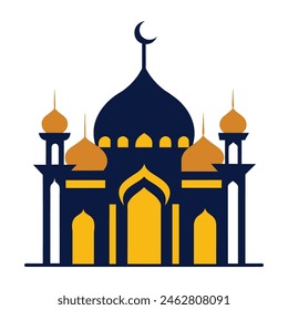 Mosque Vector Eid Mubarak Mosque