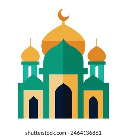 Mosque Vector Eid Mubarak Mosque