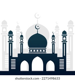 Mosque Vector Flat Design for Islamic Theme