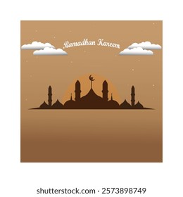 Mosque vector with full color