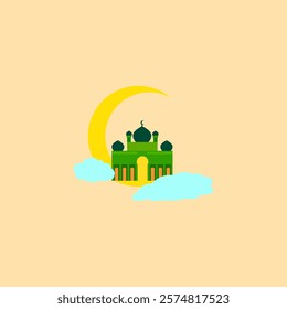 Mosque vector with full color