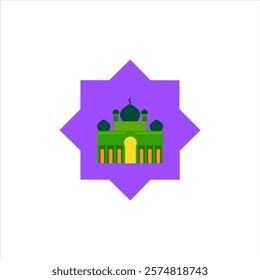 Mosque vector with full color