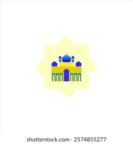 Mosque vector with full color