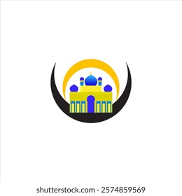 Mosque vector with full color