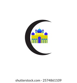 Mosque vector with full color