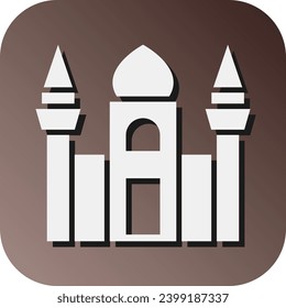 Mosque Vector Glyph Gradient Background Icon For Personal And Commercial Use.
