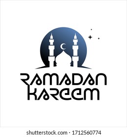 feliz fondo islámico vectorial para el logo de la religión Ramadán, plantilla de diseño