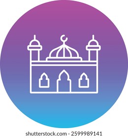 Mosque vector icon. Can be used for printing, mobile and web applications.
