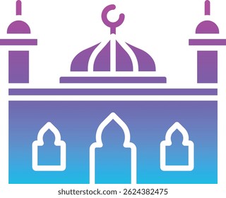 Ícone de vetor de mesquita. Pode ser usado para impressão, aplicativos móveis e da Web.