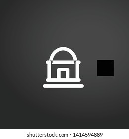 Mosque vector icon. Mosque concept stroke symbol design. Thin graphic elements vector illustration, outline pattern for your web site design, logo, UI. EPS 10.