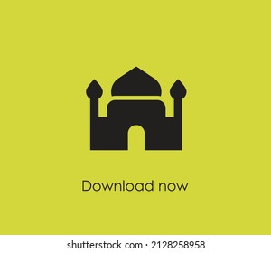 Mosque vector icon. Editable stroke. Symbol in Line Art Style for Design, Presentation, Website or Apps Elements, Logo. Pixel vector graphics - Vector