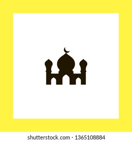 mosque vector icon. flat design