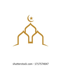 Mosque vector icon illustration design template