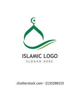 Mosque vector icon illustration design template